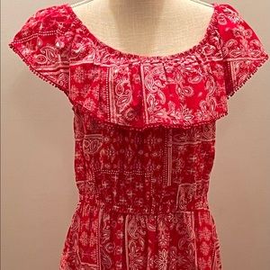 Red Paisley Pattern Dress